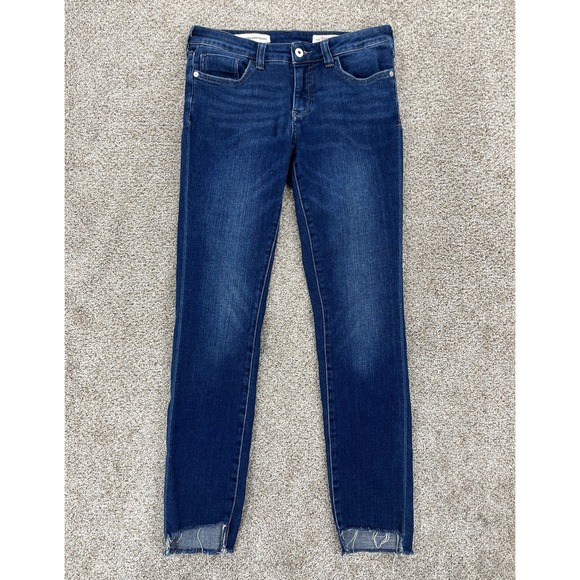 Pilcro Denim - Pilcro and the Letterpress Jenas Womens 27 Blue Mid Rise Skinny Step Hem Ankle